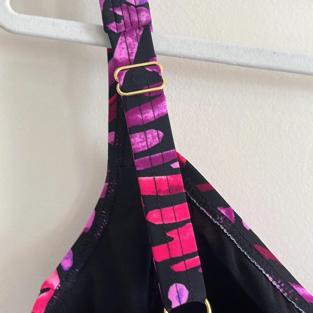 Swimsuits for All Shore Club Plus Size Swim 14 padded‎ cups pink purple vacation